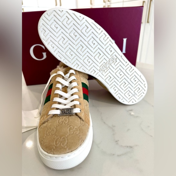 Gucci Ace Suede Sneakers - Picture 5 of 10